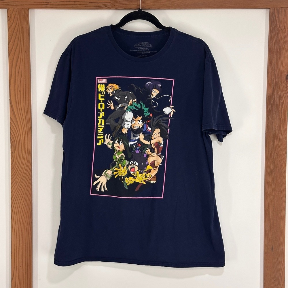 My Hero Academia Funimation Graphic T-Shirt Mens XL‎ Navy Blue Deku | Anime Core